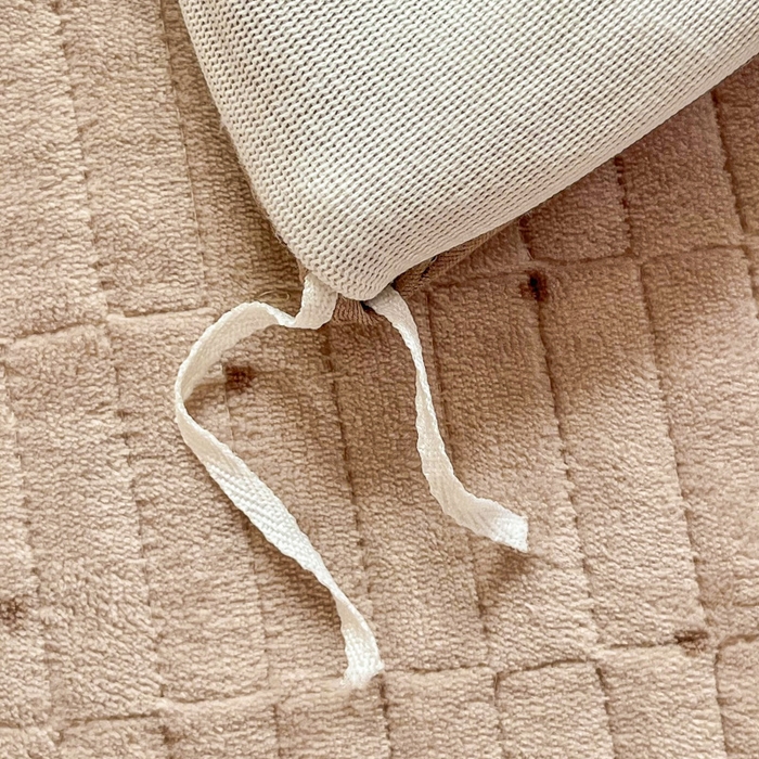 91家纺网 家纺一手货源 找家纺 尚美 2025新款豆豆绒高克重床盖被套四件套 咖色蝴蝶结