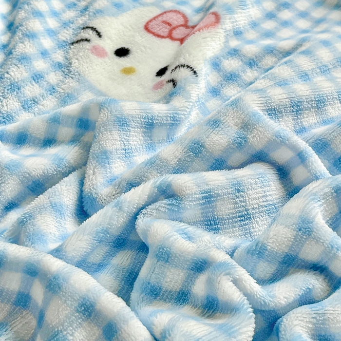 91家纺网 家纺一手货源 找家纺 尚美 2025新款豆豆绒高克重床盖被套四件套 樱桃KT猫