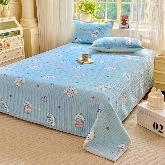 91家纺网 家纺一手货源 找家纺 尚美 2025新款豆豆绒高克重床盖被套四件套 玉桂狗