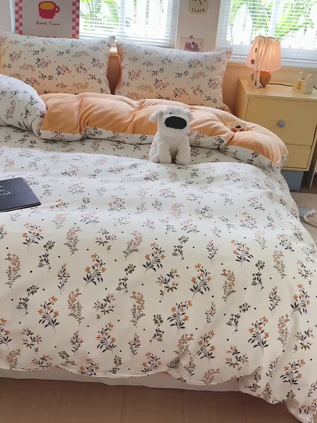 91家纺网 家纺一手货源 找家纺 （总）捌月 2025新款棉加绒A版13372全棉B版高克重牛奶绒四件套直播新品