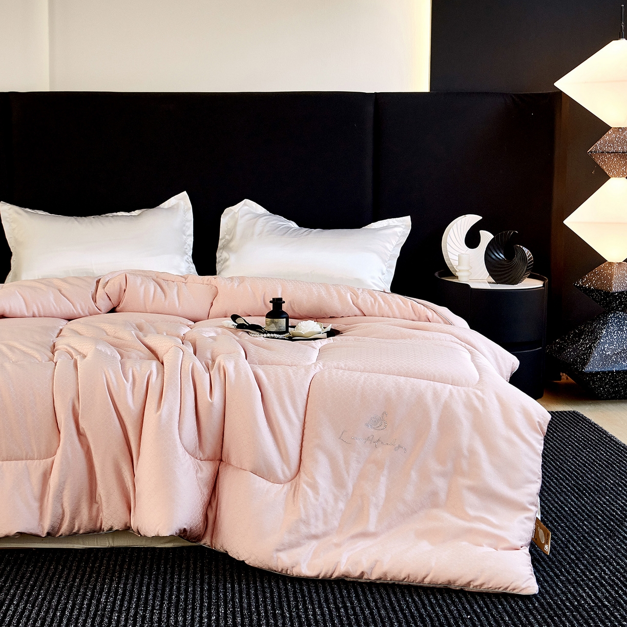 CINNY馨宜 2025新款银离子抗菌蚕丝大豆春秋被冬被被子被芯 粉色