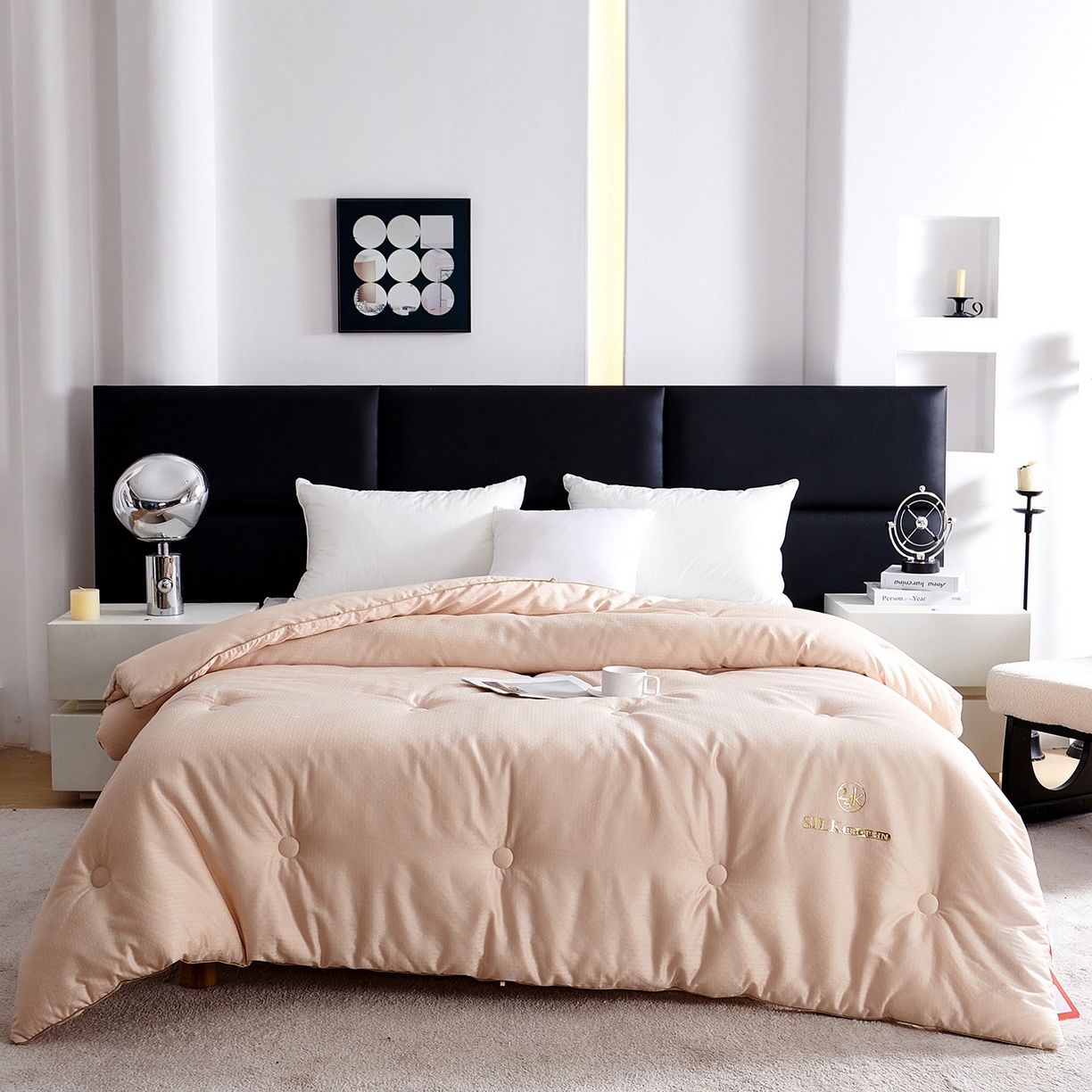 91家纺网 家纺一手货源 找家纺 （总）CINNY馨宜 2025新款蚕蛹蛋白天丝棉提花冬被被子被芯