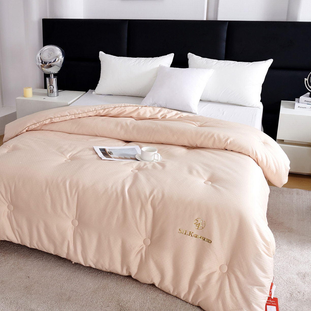 91家纺网 家纺一手货源 找家纺 （总）CINNY馨宜 2025新款蚕蛹蛋白天丝棉提花冬被被子被芯