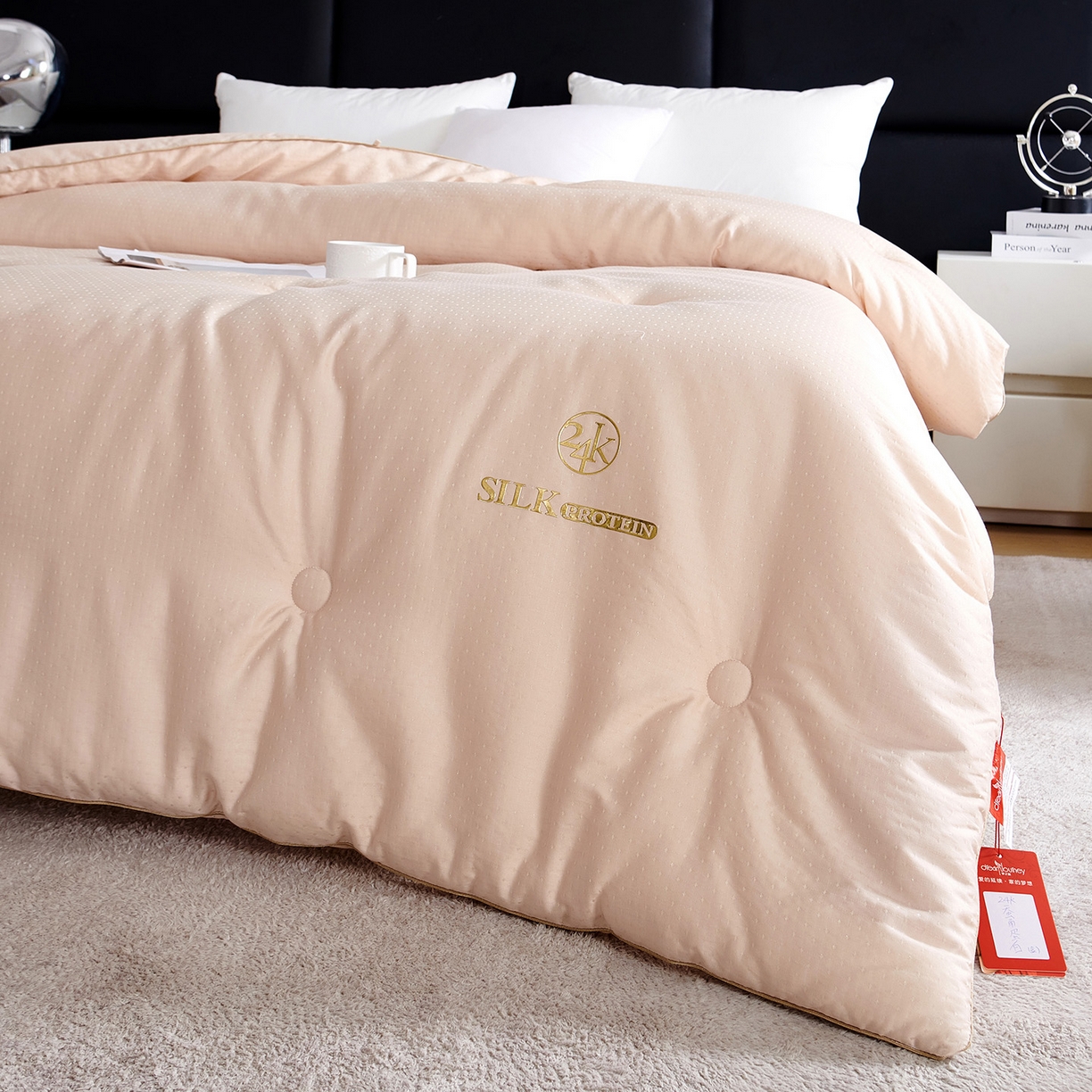 91家纺网 家纺一手货源 找家纺 （总）CINNY馨宜 2025新款蚕蛹蛋白天丝棉提花冬被被子被芯