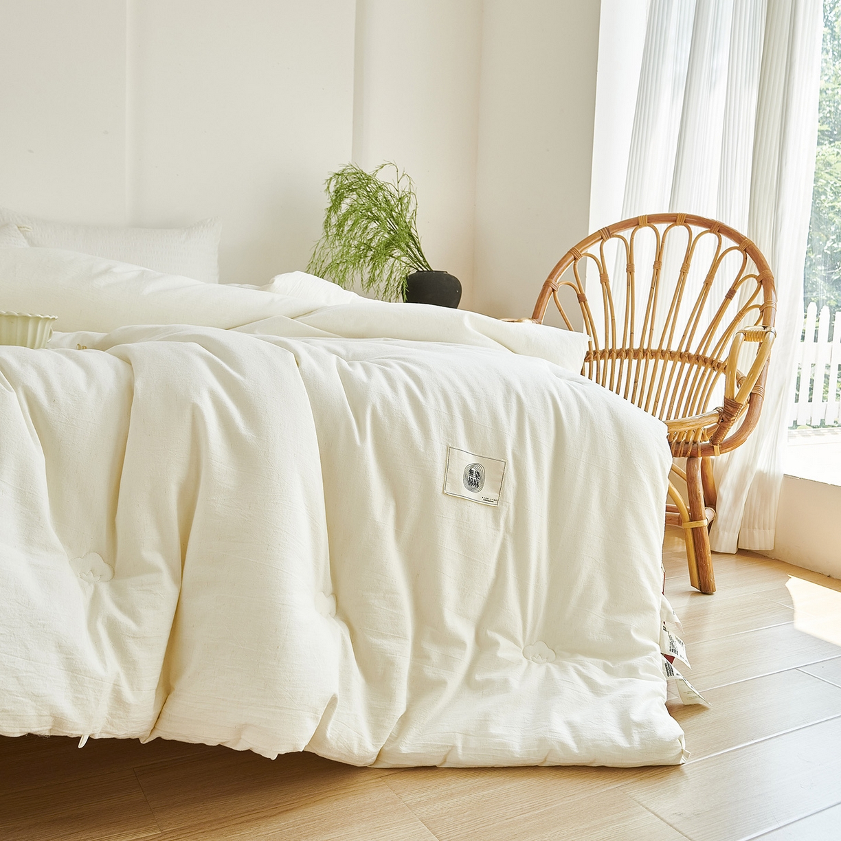 91家纺网 家纺一手货源 找家纺 （总）CINNY馨宜 2025新款无染棉麻大豆春秋被冬被被子被芯