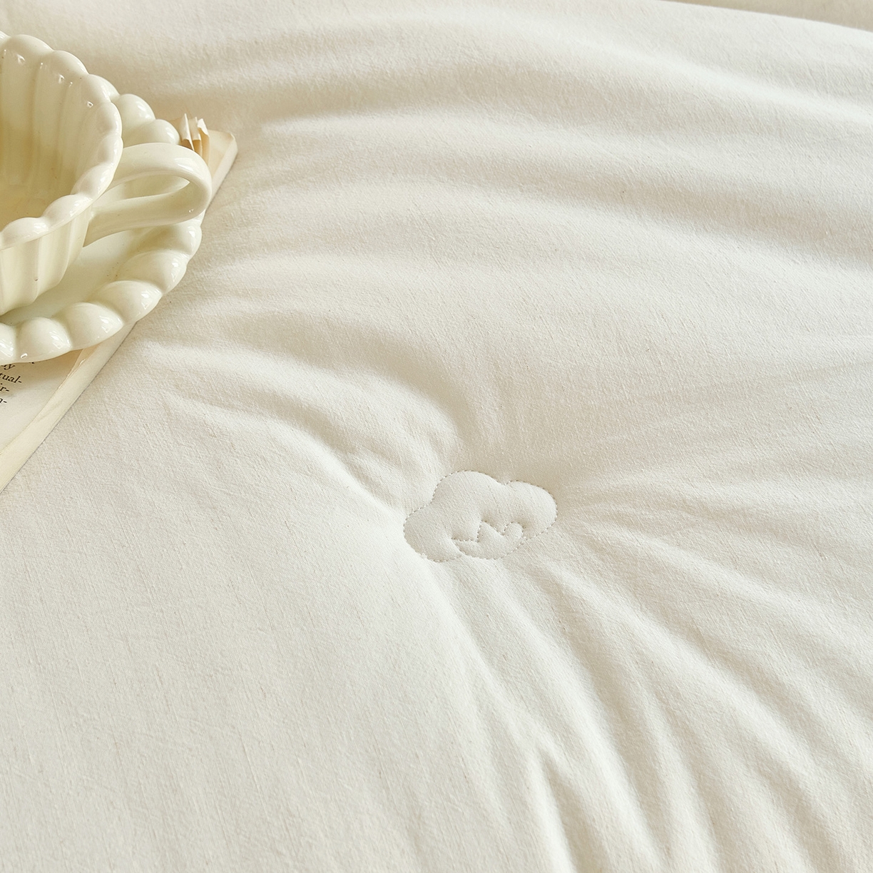 91家纺网 家纺一手货源 找家纺 （总）CINNY馨宜 2025新款无染棉麻大豆春秋被冬被被子被芯