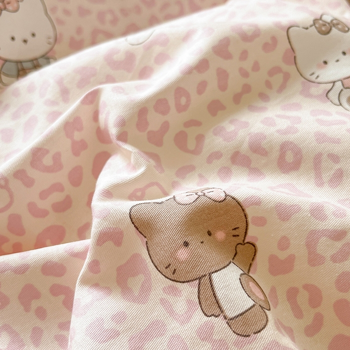 91家纺网 家纺一手货源 找家纺 瑞莱 2025新款秋冬网红款棉加绒四件套 豹纹KT