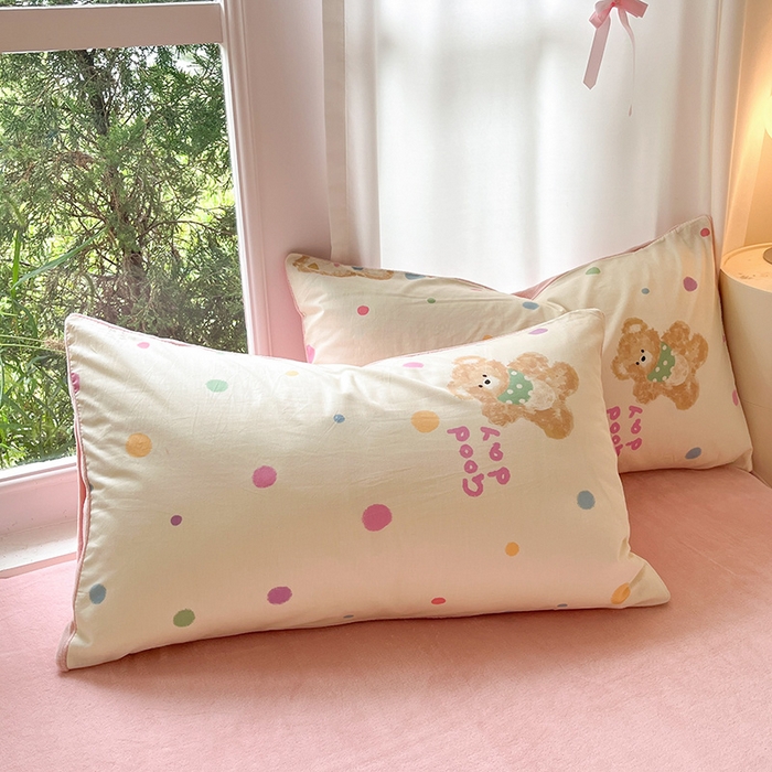 91家纺网 家纺一手货源 找家纺 瑞莱 2025新款秋冬网红款棉加绒四件套 波点小狗