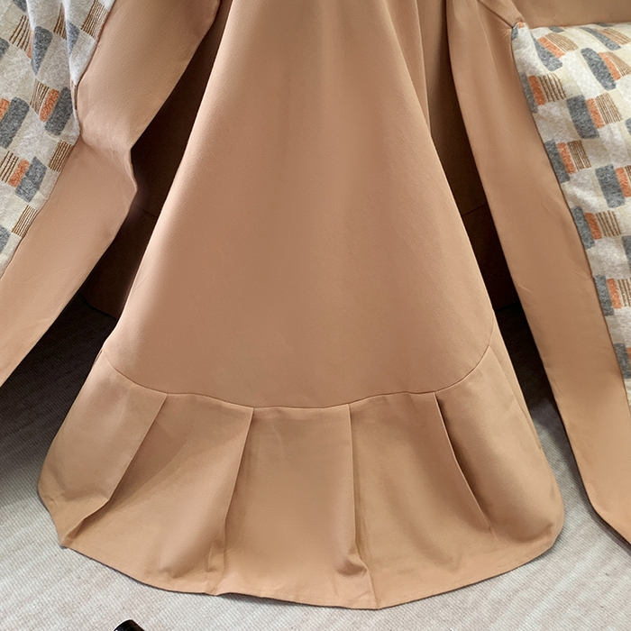 91家纺网 家纺一手货源 找家纺 乐蔻家纺 2025新款全棉拼边陶瓷生态磨毛四件套 格意