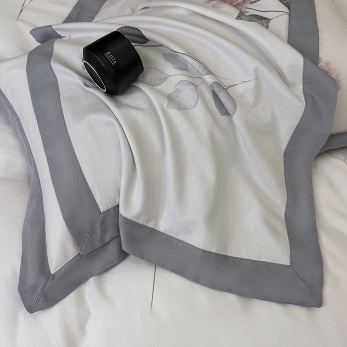 91家纺网 家纺一手货源 找家纺 （总）乐蔻家纺 2025新款全棉拼边陶瓷生态磨毛四件套