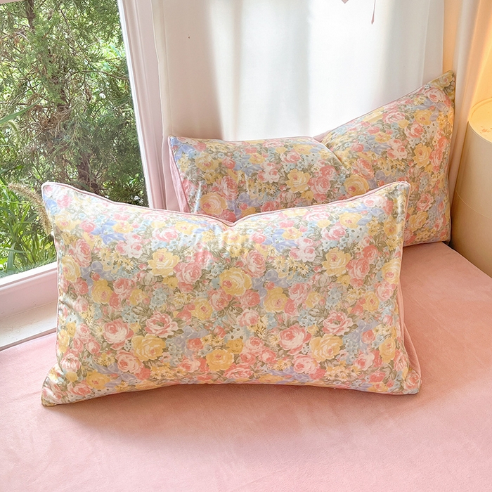 91家纺网 家纺一手货源 找家纺 瑞莱 2025新款秋冬网红款棉加绒四件套 棉绒花海