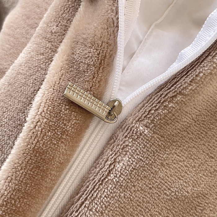 91家纺网 家纺一手货源 找家纺 乐蔻家纺 2025新款欧式烂花牛奶绒四件套-伊索 伊索-卡其