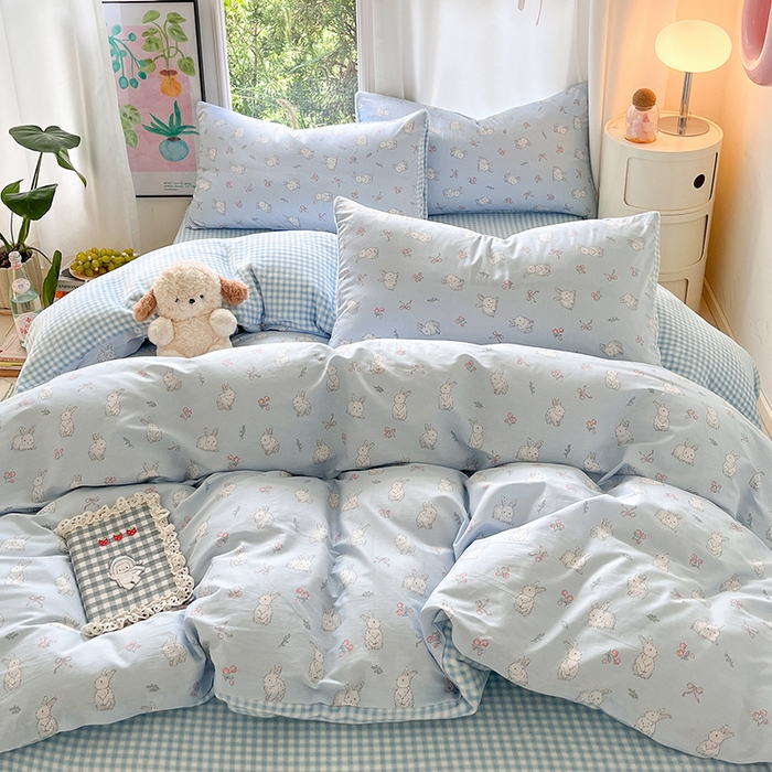 91家纺网 家纺一手货源 找家纺 瑞莱 2025新款秋冬网红款棉加绒四件套 玉兔仙子