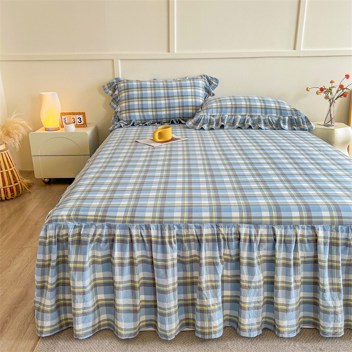 91家纺网 家纺一手货源 找家纺 （总）糯米猪家纺 2024新款全棉水洗棉床裙