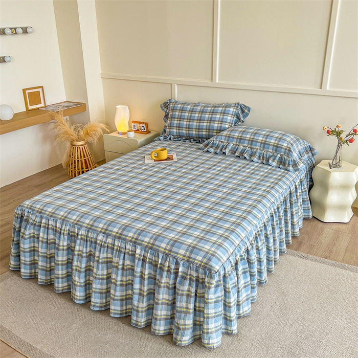 91家纺网 家纺一手货源 找家纺 （总）糯米猪家纺 2024新款全棉水洗棉床裙