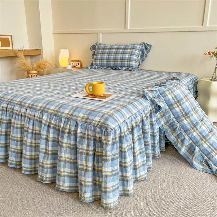 91家纺网 家纺一手货源 找家纺 （总）糯米猪家纺 2024新款全棉水洗棉床裙