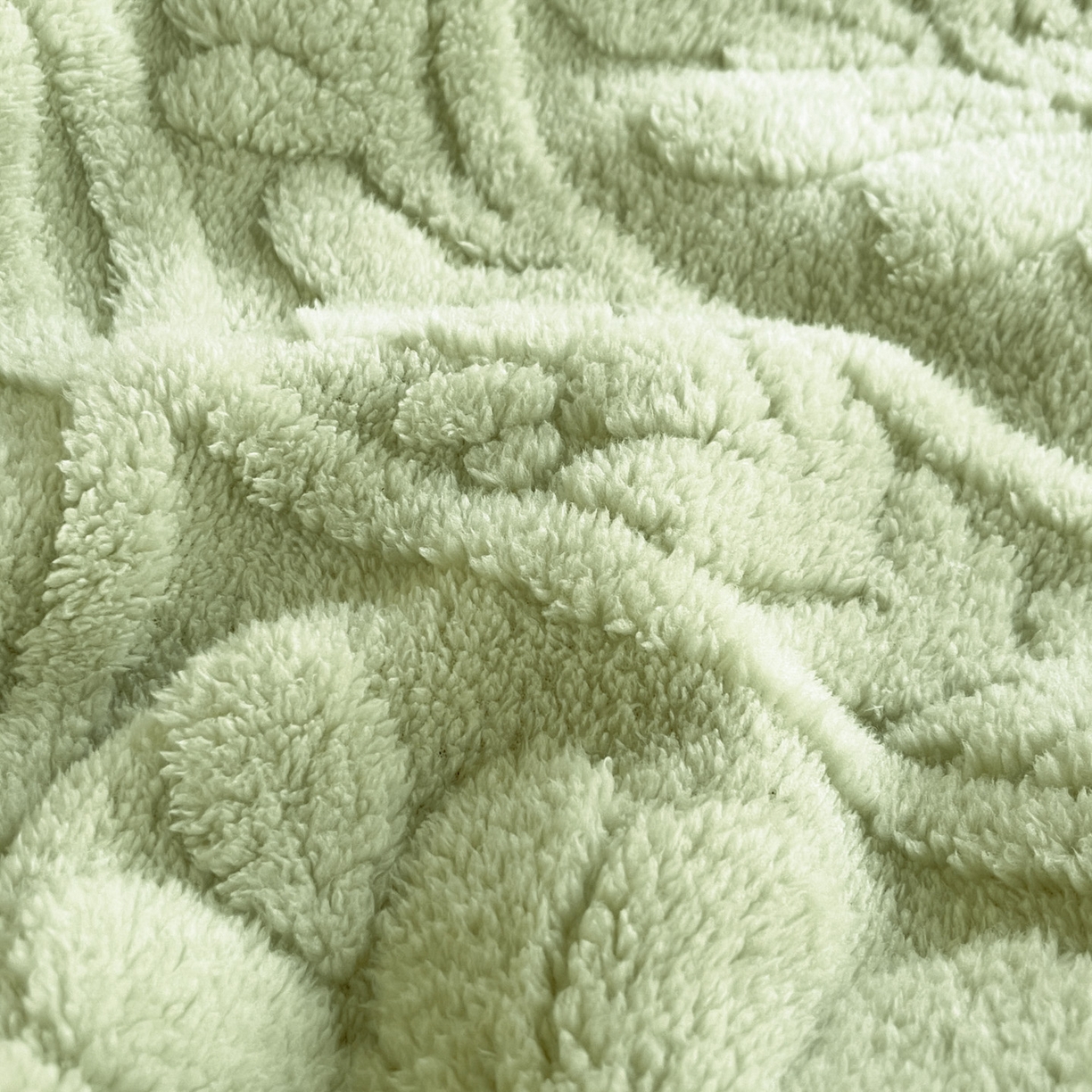 91家纺网 家纺一手货源 找家纺 莱家富 2026新款塔芙绒舒棉绒单层毯-繁花系列（可供跨境外贸抽空压缩爆款首选） 繁花-复古绿