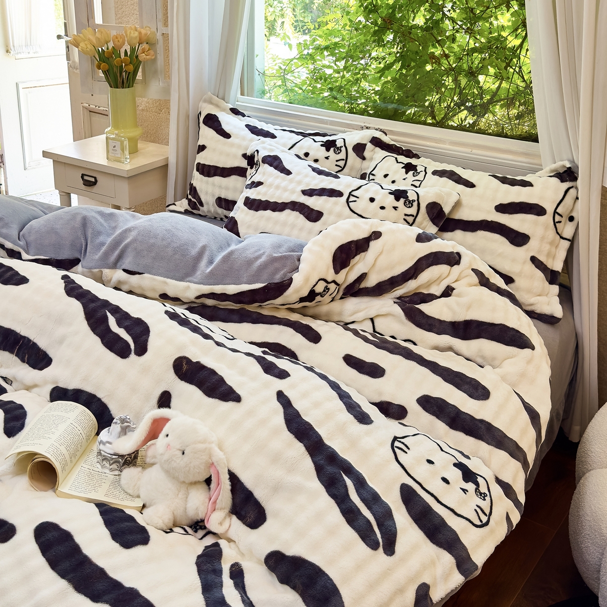 91家纺网 家纺一手货源 找家纺 （总）梦莱斯 2025秋冬新款高克重牛奶绒四件套