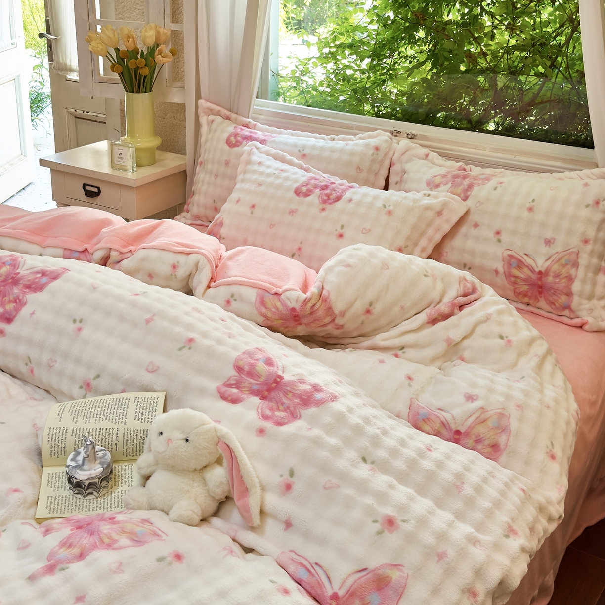 91家纺网 家纺一手货源 找家纺 （总）梦莱斯 2025秋冬新款高克重牛奶绒四件套