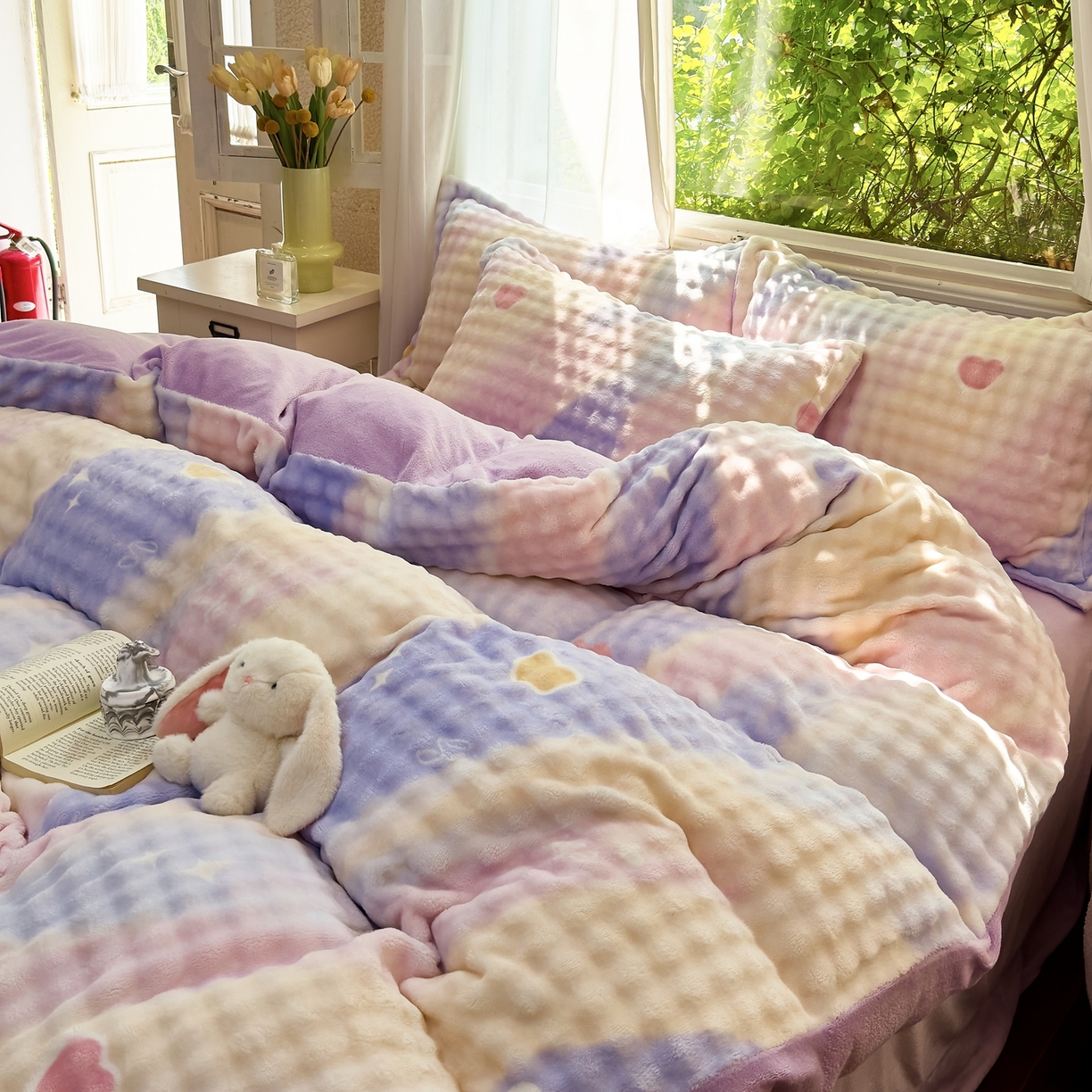 91家纺网 家纺一手货源 找家纺 （总）梦莱斯 2025秋冬新款高克重牛奶绒四件套