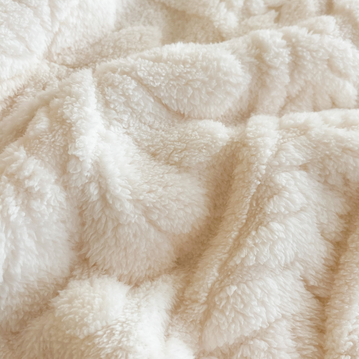 91家纺网 家纺一手货源 找家纺 莱家富 2026新款塔芙绒舒棉绒单层毯-繁花系列（可供跨境外贸抽空压缩爆款首选） 繁花-象牙白