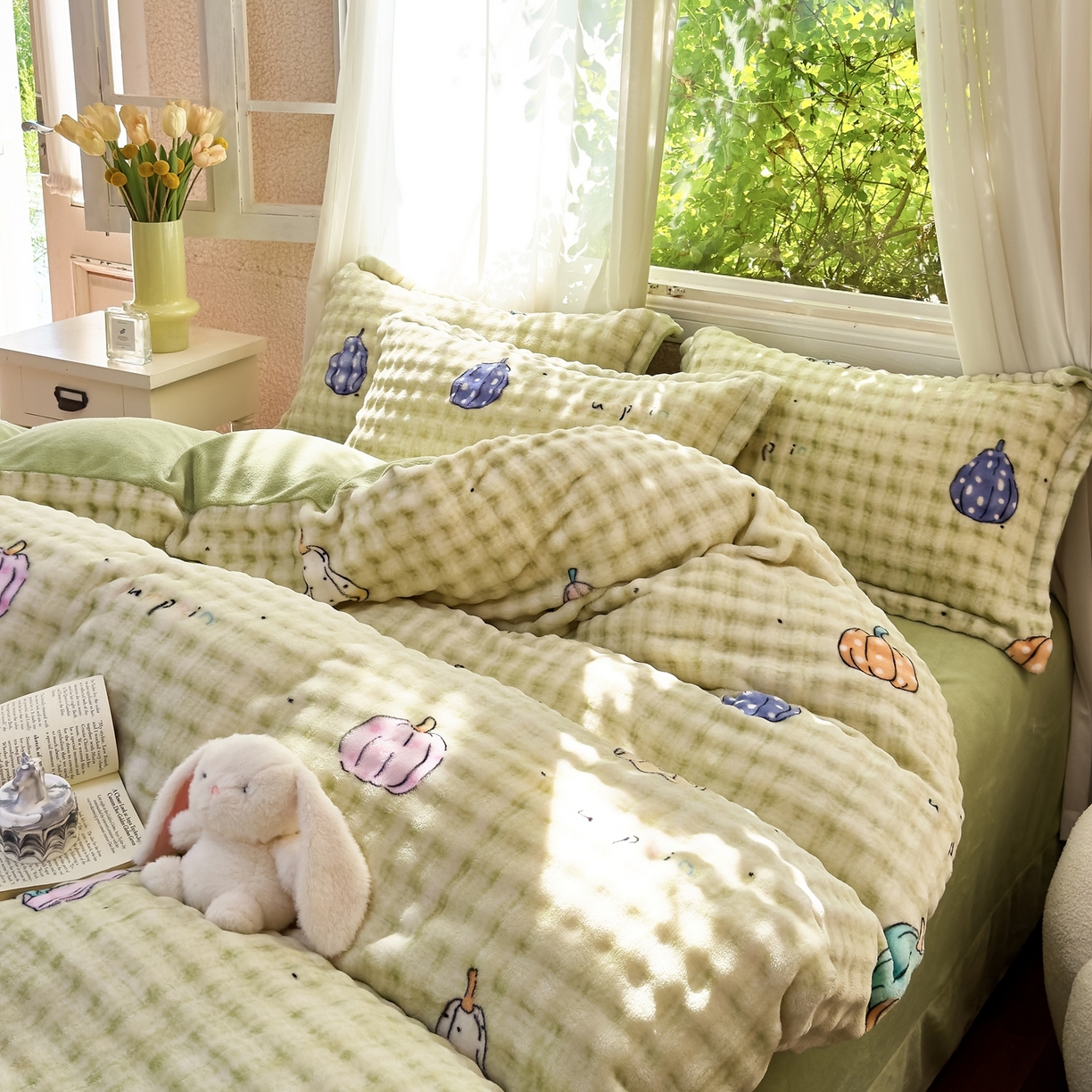 91家纺网 家纺一手货源 找家纺 （总）梦莱斯 2025秋冬新款高克重牛奶绒四件套