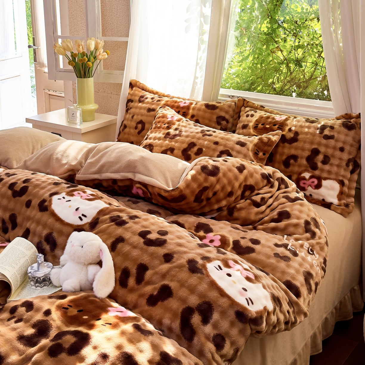 91家纺网 家纺一手货源 找家纺 （总）梦莱斯 2025秋冬新款高克重牛奶绒四件套