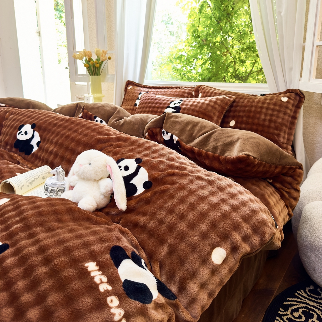 91家纺网 家纺一手货源 找家纺 （总）梦莱斯 2025秋冬新款高克重牛奶绒四件套