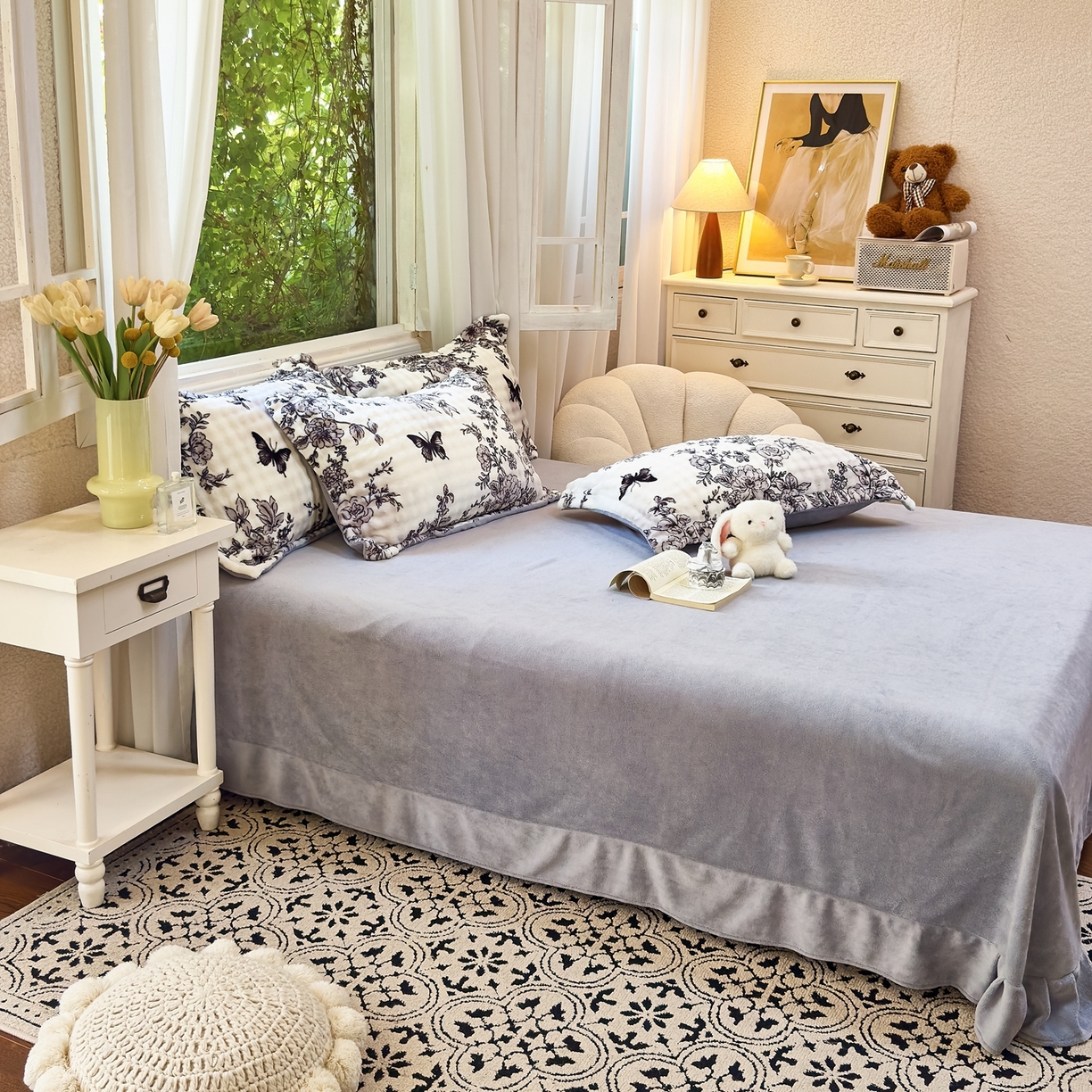 91家纺网 家纺一手货源 找家纺 （总）梦莱斯 2025秋冬新款高克重牛奶绒四件套