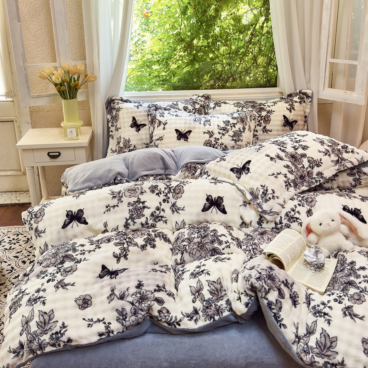 91家纺网 家纺一手货源 找家纺 （总）梦莱斯 2025秋冬新款高克重牛奶绒四件套