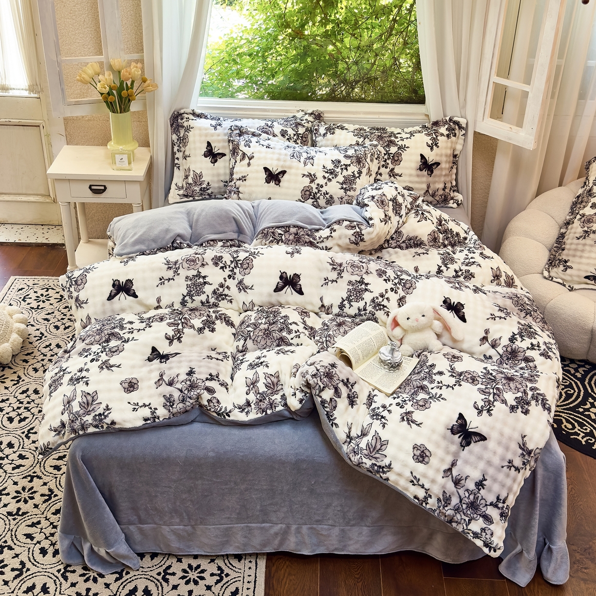 91家纺网 家纺一手货源 找家纺 （总）梦莱斯 2025秋冬新款高克重牛奶绒四件套