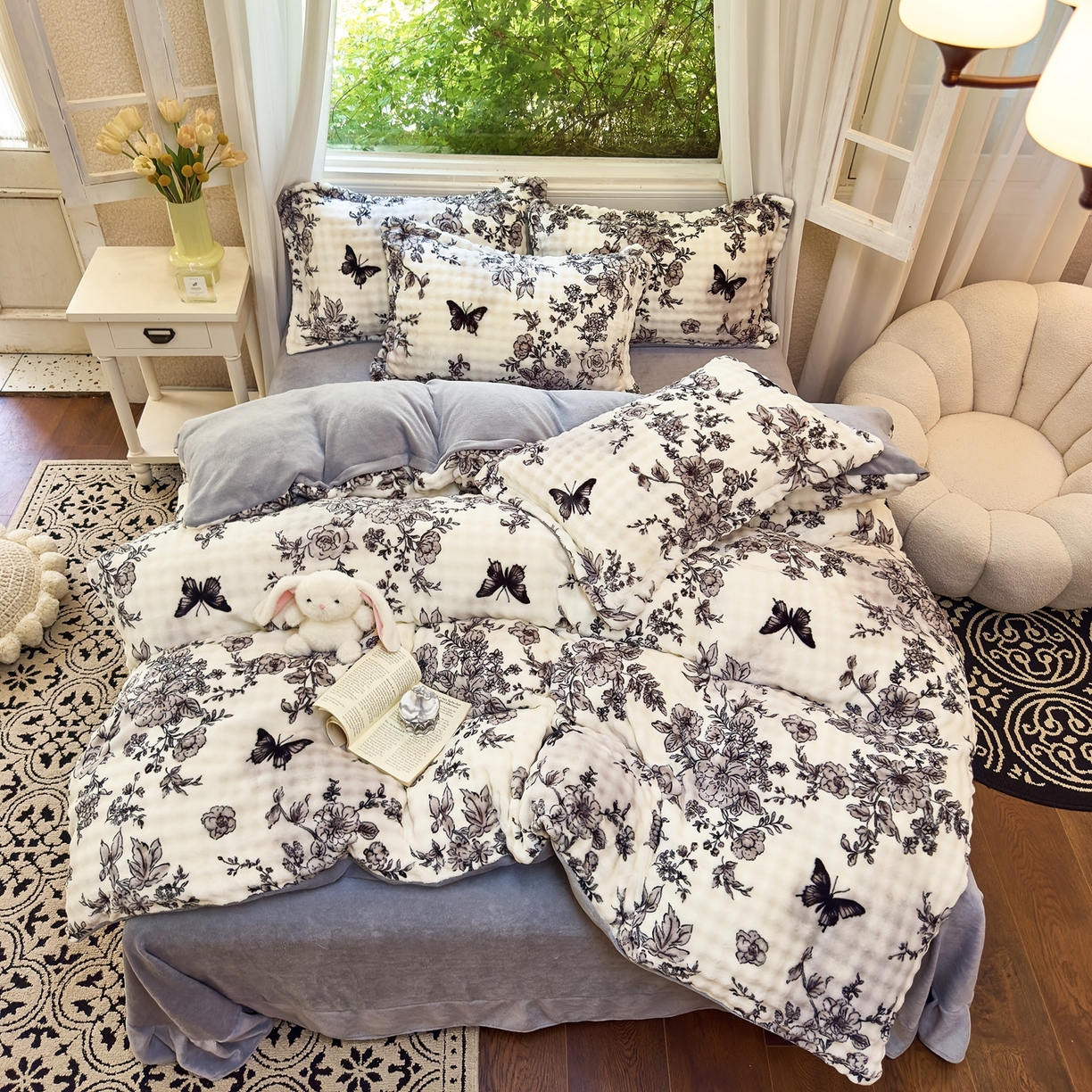 91家纺网 家纺一手货源 找家纺 （总）梦莱斯 2025秋冬新款高克重牛奶绒四件套