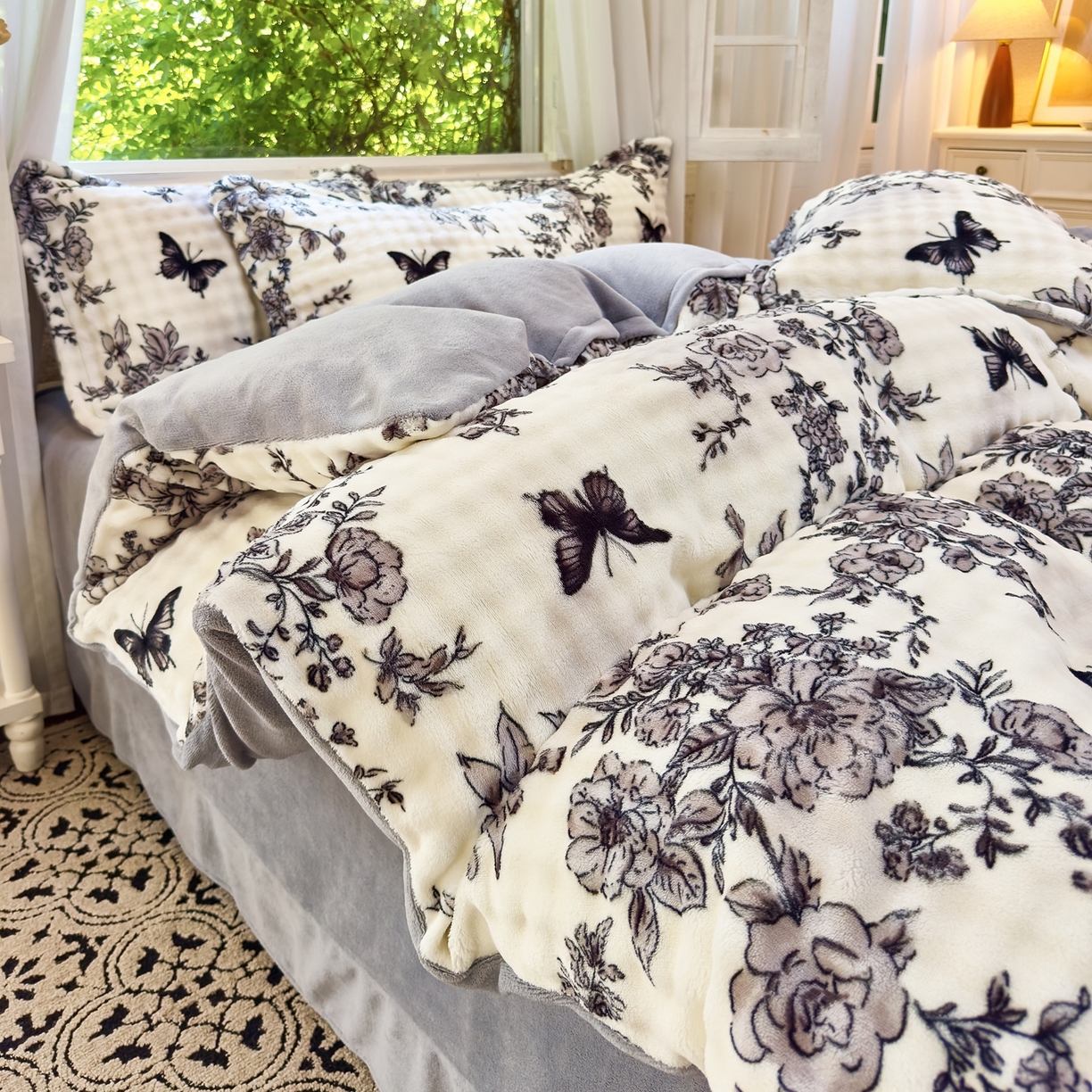 91家纺网 家纺一手货源 找家纺 （总）梦莱斯 2025秋冬新款高克重牛奶绒四件套