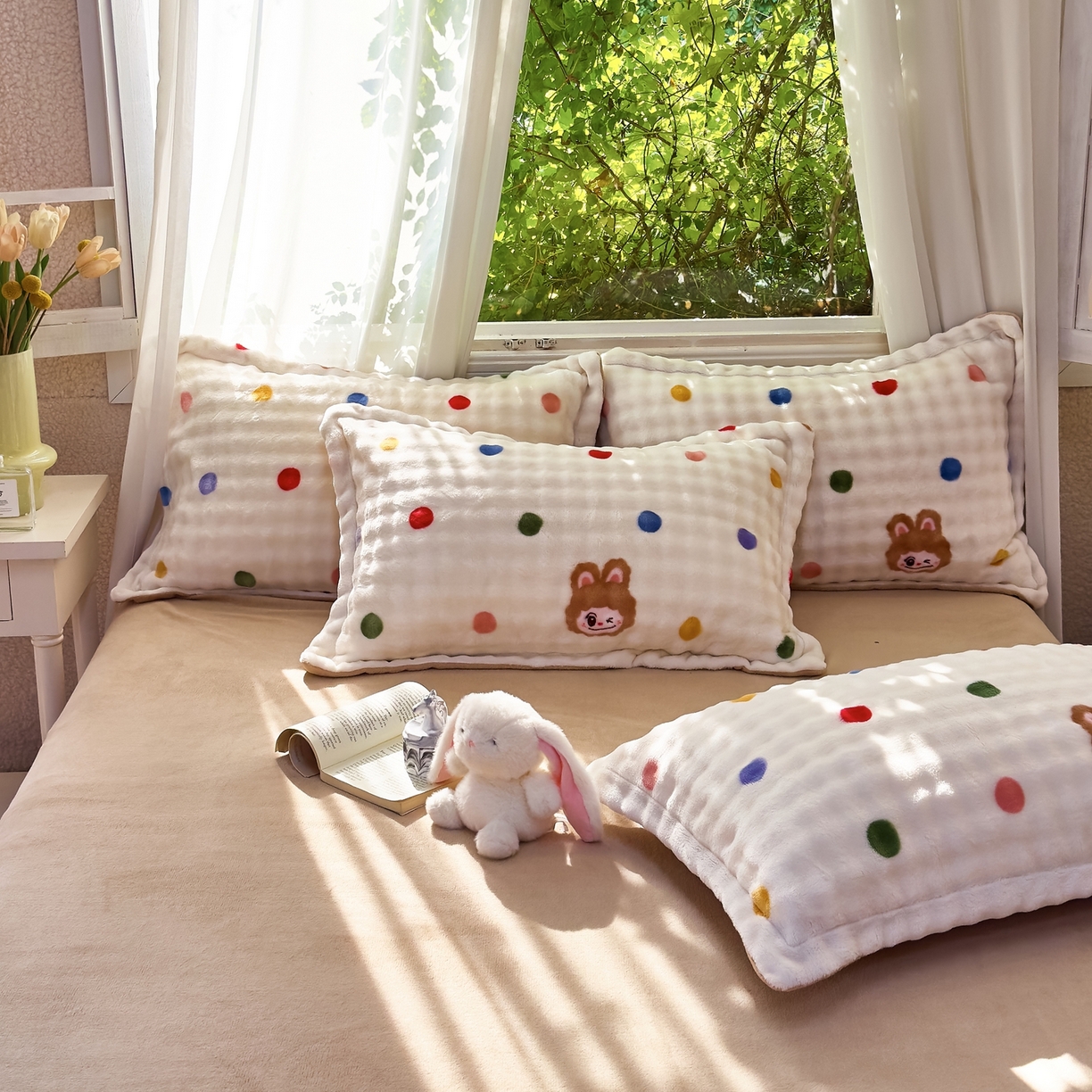 91家纺网 家纺一手货源 找家纺 梦莱斯 2025秋冬新款高克重牛奶绒四件套 布布