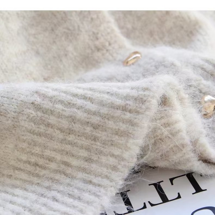 91家纺网 家纺一手货源 找家纺 （总）洛兰沙家居馆 只代发小香风毛衣女春秋慵懒可爱甜美蕾丝圆领针织开衫短款外套温柔上衣