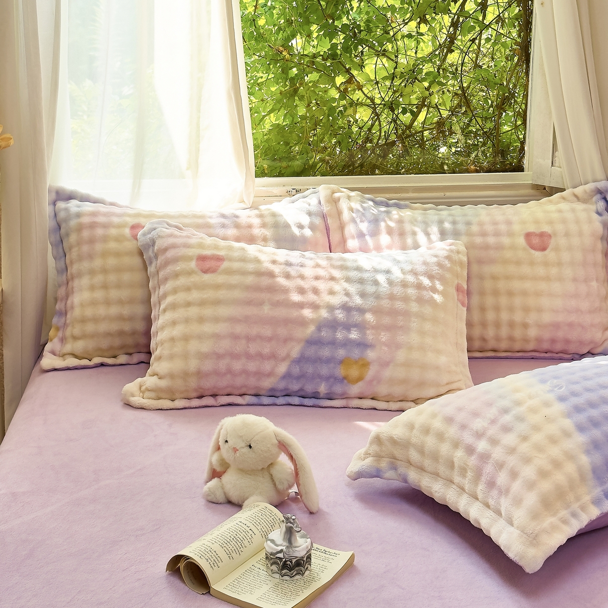 91家纺网 家纺一手货源 找家纺 梦莱斯 2025秋冬新款高克重牛奶绒四件套 梦幻星空