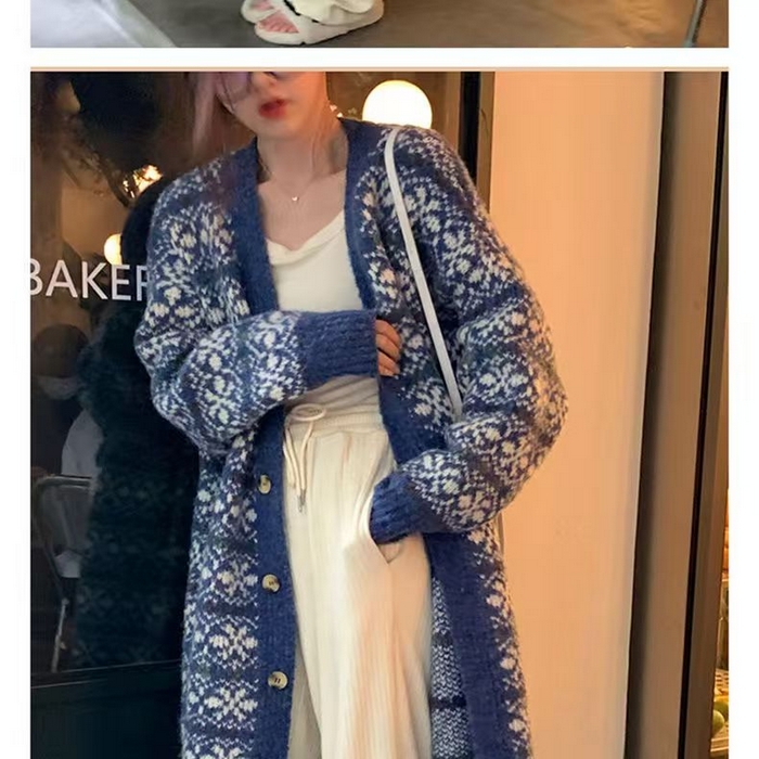 91家纺网 家纺一手货源 找家纺 （总）洛兰沙家居馆 只代发 拉风针织开衫女秋季新款慵懒风长款流苏设计感软糯时尚宽松毛衣女大衣