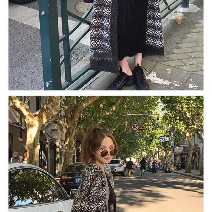 91家纺网 家纺一手货源 找家纺 （总）洛兰沙家居馆 只代发 拉风针织开衫女秋季新款慵懒风长款流苏设计感软糯时尚宽松毛衣女大衣