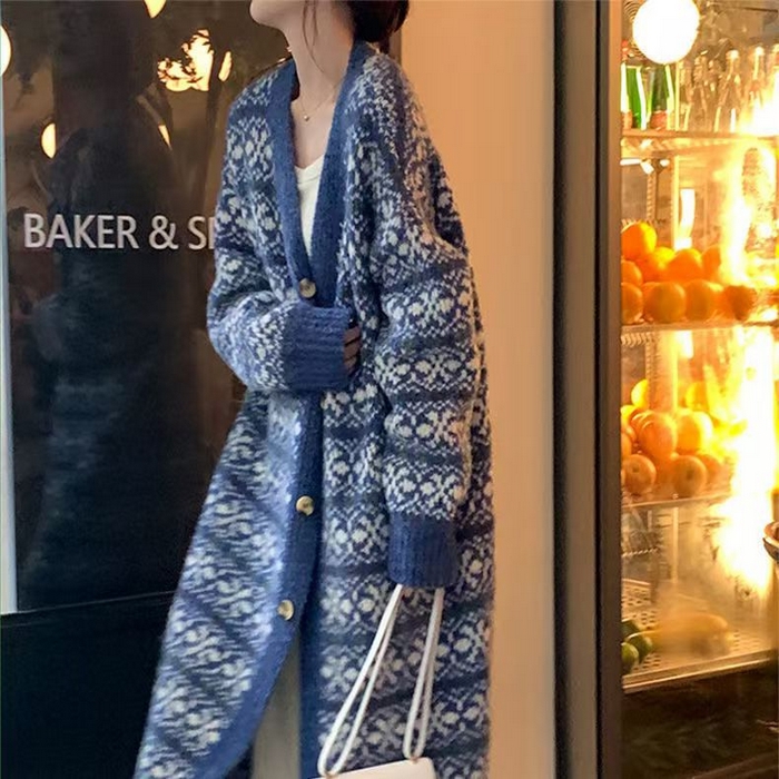 （总）洛兰沙家居馆 只代发 拉风针织开衫女秋季新款慵懒风长款流苏设计感软糯时尚宽松毛衣女大衣