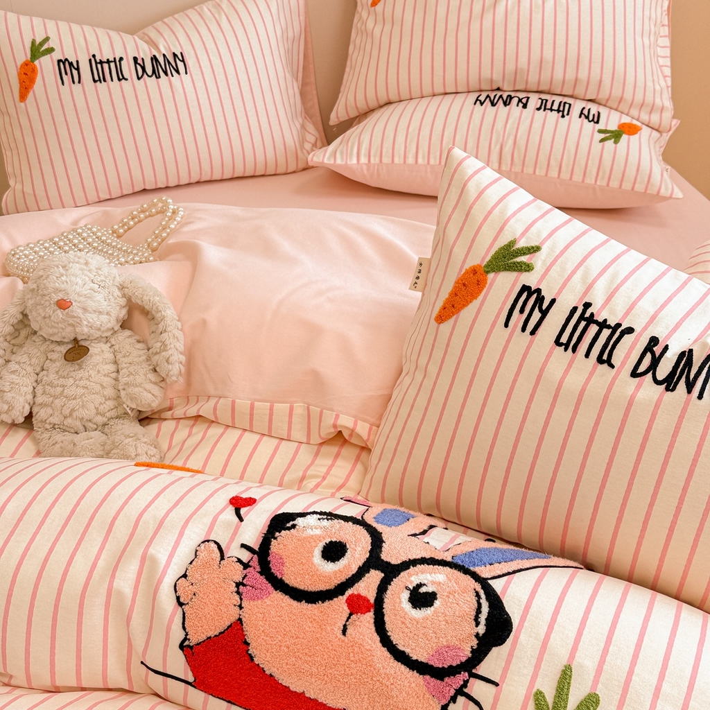 91家纺网 家纺一手货源 找家纺 （总）简宜家居 2025新款全棉磨毛刺绣毛巾绣四件套