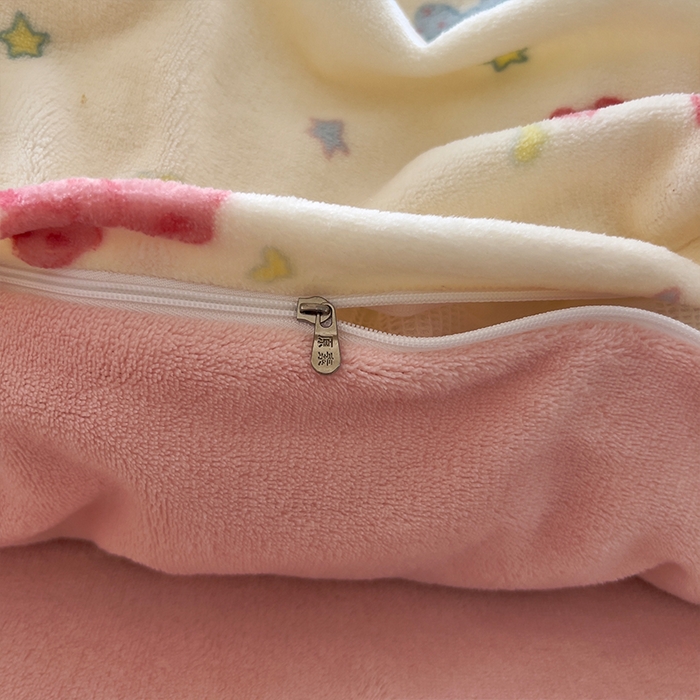 91家纺网 家纺一手货源 找家纺 （总）原素 2025秋冬少女心印花A类200克双拼加厚牛奶绒四件套