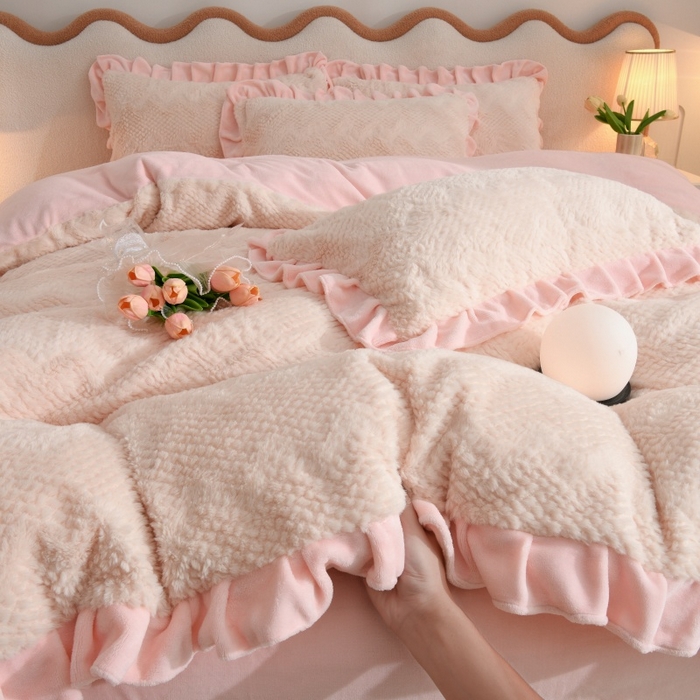 91家纺网 家纺一手货源 找家纺 （总）优家居 2025新款加厚兔毛绒四件套