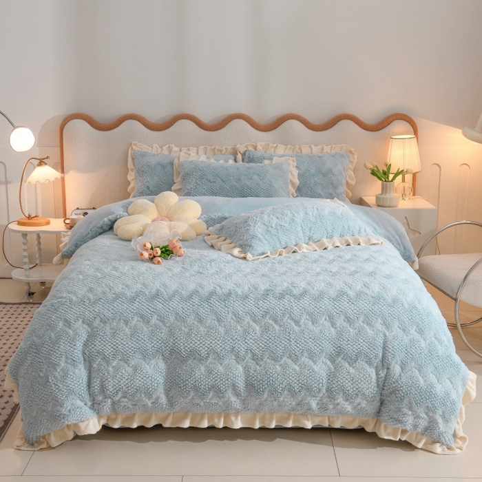 91家纺网 家纺一手货源 找家纺 （总）优家居 2025新款加厚兔毛绒四件套