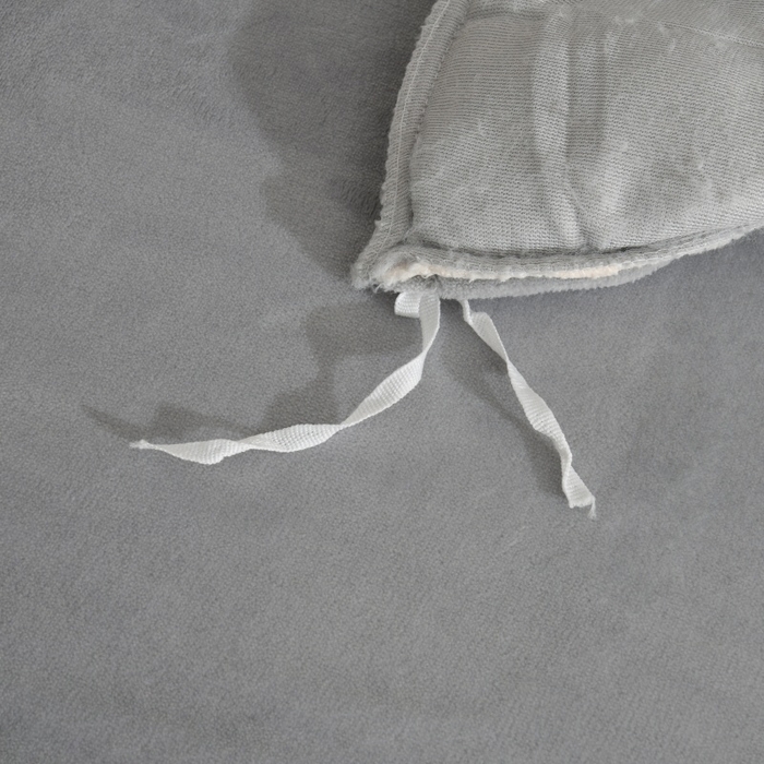 91家纺网 家纺一手货源 找家纺 优家居 2025新款加厚兔毛绒四件套 水波兔-灰