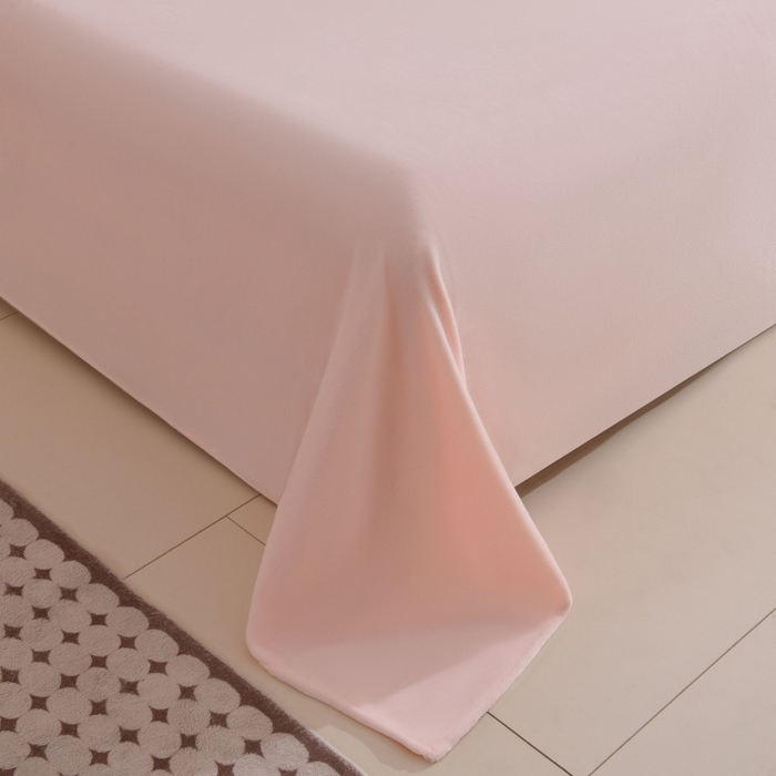 91家纺网 家纺一手货源 找家纺 优家居 2025新款加厚兔毛绒四件套 水波兔-粉