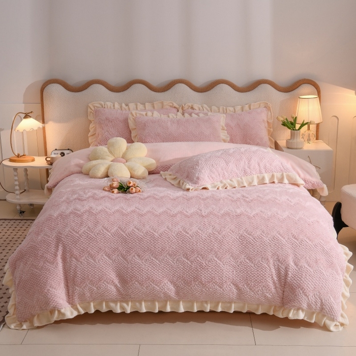 91家纺网 家纺一手货源 找家纺 （总）优家居 2025新款加厚兔毛绒四件套