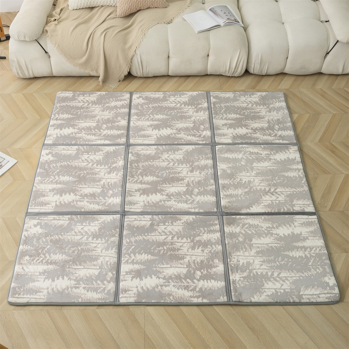 91家纺网 家纺一手货源 找家纺 （总）新太阳蚊帐 2025新款云棉绒雕花可折叠地垫垫子