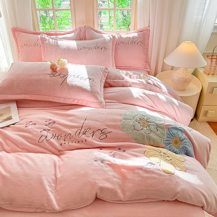 91家纺网 家纺一手货源 找家纺 （总）梦纤绒 2025秋冬新款8斤220g全消光牛奶绒系列四件套-梦境