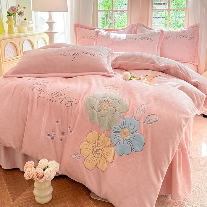 91家纺网 家纺一手货源 找家纺 （总）梦纤绒 2025秋冬新款8斤220g全消光牛奶绒系列四件套-梦境