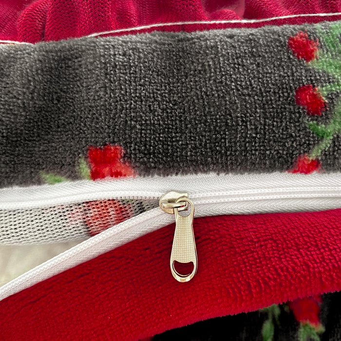 91家纺网 家纺一手货源 找家纺 大麦家纺 2025新款高克重牛奶绒花边床盖四件套 玫瑰故事